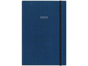 Ημερολόγιο Ημερήσιο NEXT Fabric δετό με λάστιχο 17x25cm 2023 μπλε